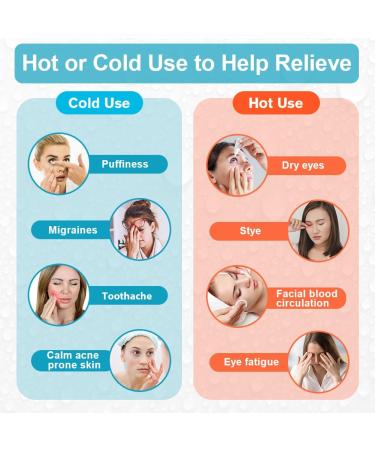 ACWOO Cooling Gel Beads Face & Eye Mask for Puffy Eyes - Hot Cold Therapy for Migraine Relief, Dark Circles, and Sinus Pain - Buy Online on GoSupps.com
