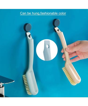 Shoe Washing Brush 2PCS Long Handle Shoe Brush Plastic Shoe Brush Multi-Function Cleaning Brush for Cleaning Shoes for Boots Shoes Clothes Yellow+Blue - Buy Online on GoSupps.com