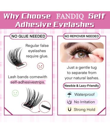 Self Adhesive Lash Clusters Kit - Press-on Lashes 10-16MM No Glue Reusable Fuss-Free Individual Lash Extensions (36PCS) - A01 - Buy Online on GoSupps.com