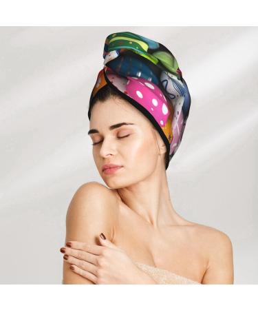 Hair Towel Wrap - Quick Drying Hair Turban with Button | Easter Egg Design for Effortless Hair Care - Buy Online on GoSupps.com