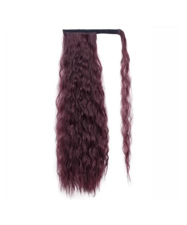 Ponytail Extension Kinky Straight Wrap Around Ponytail Hairpiece Afro Yaki Straight Pony Tails Extensions for Black Women Clip in Synthetic Ponytail Extension Ponytail Hairpiece for Women (Color : B BUG