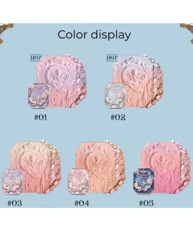 CLLOOM Huazhixiao Moonlight Mermaid Blush Palette - Tri-Color Gradient Contour & Highlighter (#02) - Buy Online on GoSupps.com