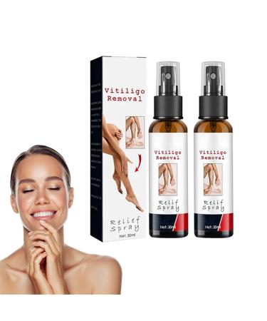 Zinbole 1/2/3PCS Vitiligoremoval Relief Spray Vitiligo Skin Repair Spray Vitiligo Treatment Spray White Spot Spray Reduces White Spots on Skin Vitiligo Care Spray for Skin Care (2 PCS)