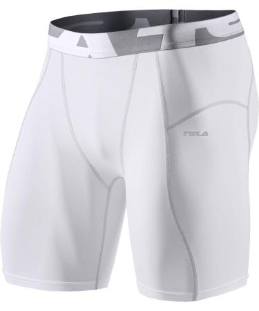 Shop TSLA Ladies High Waist Yoga Pants with Pockets - Belly Control Non-See-Through 4-Way Stretch Workout Tights - White Size M - International Shipping - Buy Online on GoSupps.com