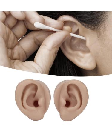 Silicone Ear Model Set - Left and Right Soft Flexible Fake Ear Piercing Practice & Jewelry Display Teaching Tool - Buy Online on GoSupps.com
