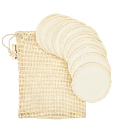 Puremetics Cosmetic Pads (10 Pack) | Reusable Zero Waste Cotton Pads with Laundry Bag | 100% Plastic-Free Eco-Friendly Solution - Buy Online on GoSupps.com