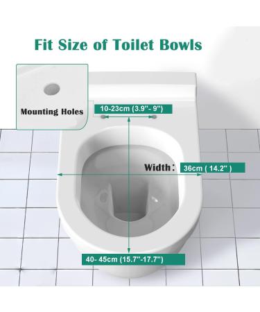 Soft Close Toilet Seat D Shape Toilet Seat (W 36Cm L 40-45Cm) Durable Removable Easy Cleaning Urea Formaldehyde Toilet Seat White Little Surprise - Buy Online on GoSupps.com