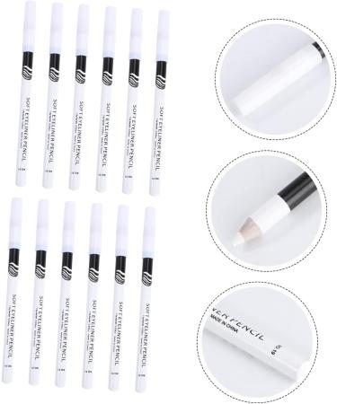 TOVINANNA 48 Pcs Eyeliner Pencil White Silkworm Pen White Eye Liner Eye Brightener Liquid Wooden Pole Cosmetic - Buy Online on GoSupps.com