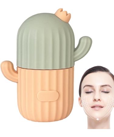 Neflum Cactus Ice Roller & GUA-SHA Facial Tools | Beauty Skin Care | Cryotherapy for Swelling Relief | Food-Safe Silicone | Beige/Blue - Buy Online on GoSupps.com