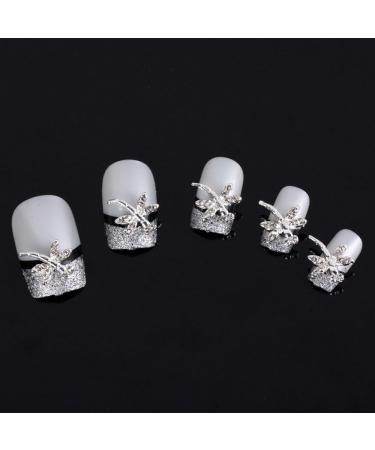Greethga Silver Dragonfly Insect Animal 10 pieces Silver 3D Alloy Nail Art Slices Glitters DIY Decorations - Buy Online on GoSupps.com