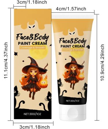  Dubbulon Face and Body Paint - Total Body Cream Paint | Long-Lasting Makeup for Men and Adults | Christmas Zombie Skeleton Vampire - Buy Online on GoSupps.com