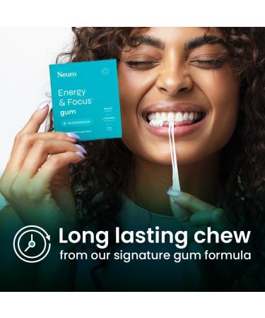 Neuro Energy & Focus Gum - 40mg Natural Caffeine Gum & Nootropic Energy Supplement with L-Theanine & B Vitamins - Sugar Free Vegan - Wintergreen 90ct 90 Count (Pack of 1) Wintergreen - Buy Online on GoSupps.com