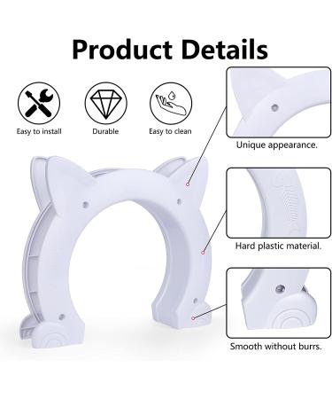 Miyabing Cat Door Interior Door  Pet Door Gate Hole Pass Through for Dogs Kitty Kittens  Easy to Install White - Buy Online on GoSupps.com