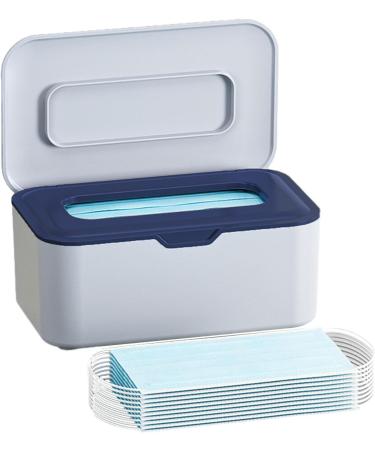 Buy Qiyifang Blue Wet Wiper Holder - Dustproof Damp Cloth Container with Lid for Dormitory Washroom Dressing Table & Desk - Stylish Handkerchief Dispenser for International Shipping - Buy Online on GoSupps.com