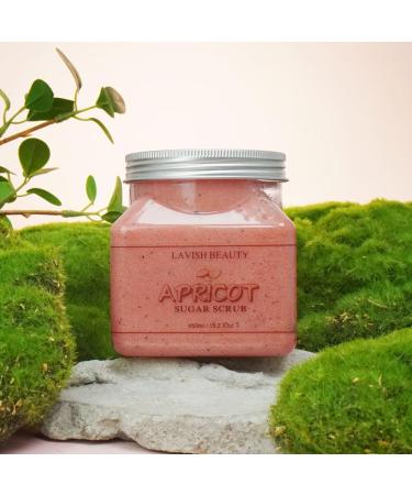 Apricot Face & Body Scrub Exfoliating & Purifying Sugar Scrub For Healthy Glow 450g - Buy Online on GoSupps.com