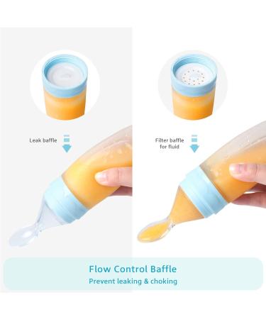 Termichy Baby Weaning Spoon - Silicone Food Dispensing Spoon for Infant Feeding 90ML (Blue) - Buy Online on GoSupps.com