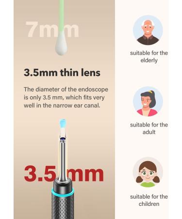 BEBIRD M9 Ear Wax Removal Tool with Camera & 6 LED Lights | 1080P Ear Scope Cleaner for Adults & Kids | Includes 6 Soft Reusable Ear Scoops | Black - Buy Online on GoSupps.com