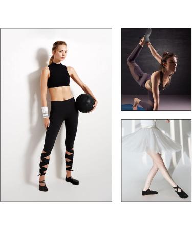 Nitaiun Non-Slip Yoga Socks for Women | 3 Pairs Grip Socks for Barre Pilates Ballet & Dance | Anti-Slip Straps | Large Size Black & Gray 37-45 - Buy Online on GoSupps.com