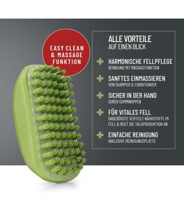 Reavet Bathing Brush for Dogs & Cats - Rubber Cover Massage Effect Removes Loose Hair & Dirt | Ideal for Short & Long Hair - Buy Online on GoSupps.com