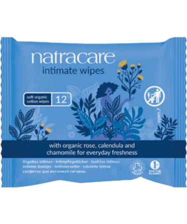 Natracare Organic Cotton Intimate Wipes 12 Count