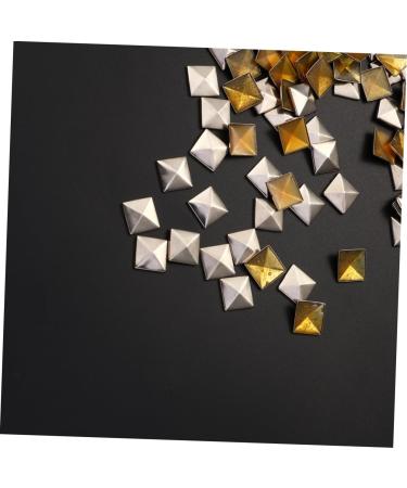 COHEALI 200 Pcs Metal Studs Pyramid Studs Flat Back Metal Spikes Rivet Studs Square Nail Self Made Hot Sheet Silverx2pcs Size 2x2pcs - Buy Online on GoSupps.com