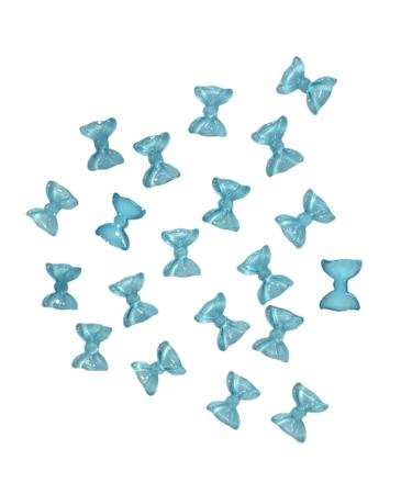 50x Cute Bowknot Nail Resin Nails Art Decorations 3D Nails Art Jewels Supplies For Acrylic Nails 50x 3d Nails Art Bowknot Nail Nails Decoration Jewels Supplies Lake blue color