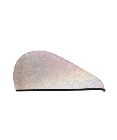 Glitter Light Pearl Woman's Coral Velvet Dry Hair Cap with Button Quick Dry Turban for Wet Hair Long Thick Hair Bath Shower Hair Cap Anti Frizz Hair Wrap Towel Strong Water Absorption