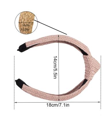 Women's Beige Knotted Turban Headband - Boho Twist Style - Wide Top Knot Hairband for Girls - Buy Online on GoSupps.com