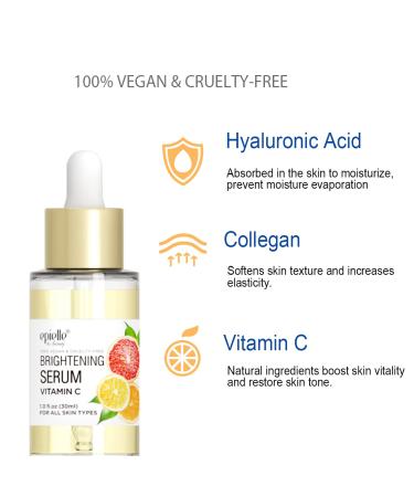 Epielle Vegan Anti Aging Serum for All Skin Types | Dark Spot & Wrinkle Treatment | Vitamin C Formula | Summer Skincare Gift - Buy Online on GoSupps.com