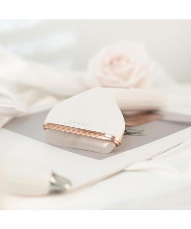 Aurora-X Handheld Gua Sha Device - White Jade Massager for Face Sculpting Anti-Aging & Relaxation | Thermal Vibration & Acupressure - Buy Online on GoSupps.com