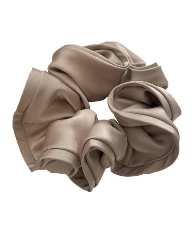 Oversized Silk Scrunchies  Big Large Elastic Satin Hair Ties  Fluffy Jumbo Hair Scrunchies for Prevention Frizz and Breakage (Apricot)