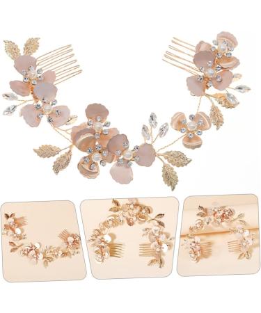 Mikinona Pearl Rhinestone Couple Combs Crystal Hair Comb Headband Floral Hair Comb Hairband Hair Comb Headdress Bridal Headband Comb Wedding Hair Accessory Women Headdress Bridal Headdress - Buy Online on GoSupps.com