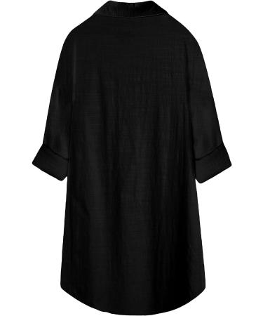 Bianstore Women's Oversized Linen Blouse: Black XX-Large - Buy Online on GoSupps.com