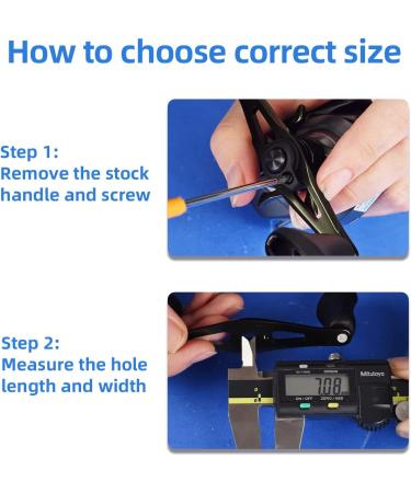 GOMEXUS Carbon Power Handle 7x4mm for Shimano SLX Curado Citica Calcutta Reels - 105mm Replacement Fishing Reel Handle - Buy Online on GoSupps.com