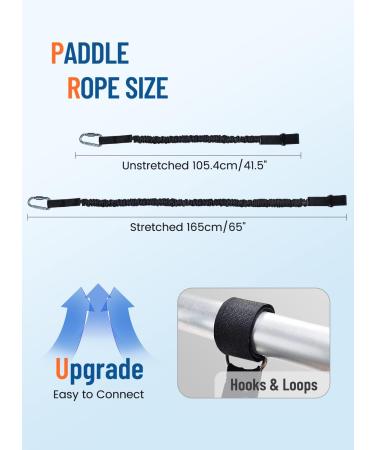 VNVM Kayak Paddle Leash 2 Pack  Paddle Leash Lightweight Coiled Kayak Rod Leashes for SUP Kayaking Canoing Fishing Boating Black 2 packs - Buy Online on GoSupps.com