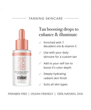 Buy MineTan Self Tanner Tan Drops - Ultra Premium 100% Natural DHA 7 Oils & Vitamin C for Glowing Skin | Vegan & Cruelty-Free 200ml - Buy Online on GoSupps.com