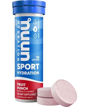 NUUN Sport - Electrolyte Drink Tablets - Fruit Punch Box - 80 Tablets (Pack of 8 Tubes) - Buy Online on GoSupps.com