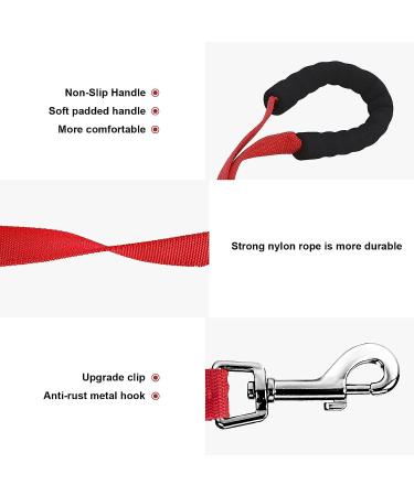 20m Track Leash for Dogs - Runeay Drag Line with Padded Handle for Training & Walking | Durable Leash for Small & Large Dogs - Red - Buy Online on GoSupps.com