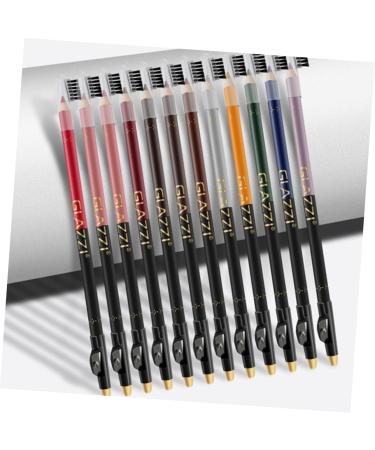 PLAFOPE 12pcs Lip Liner Eyeliner Make up Lipliner Black Waterproof Eyeliner Natural Pen Gel Eyeliner Plastic - Buy Online on GoSupps.com