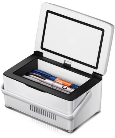 Mini Insulin Cooler Box Electric Insulin Cooler Portable Medicine Fridge Small Car Fridge 0-18 Cooler Bag Thermostat For Car Travel Home Battery*2