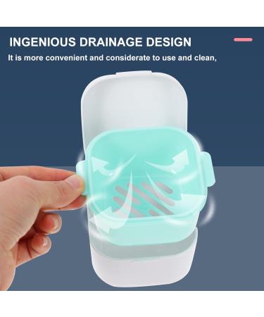 Exceart Denture Case with Sieve Basket | Portable False Teeth Storage & Cleaning Box | Ideal for Travel & Dental Care - Buy Online on GoSupps.com