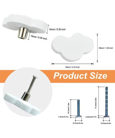 Buy Decvamix 5-Piece Cute White Cloud Silicone Buttons | Shockproof Furniture & Cabinet Drawer Accessories for Kids - Buy Online on GoSupps.com