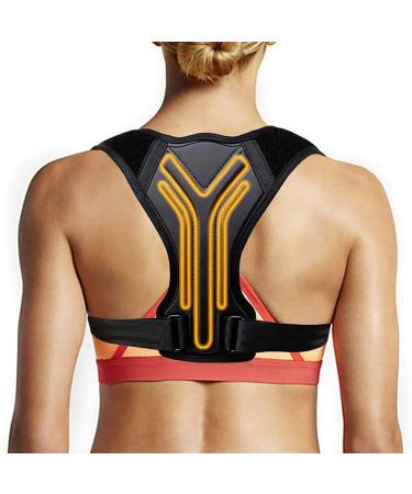 n/a Straighten Posture Corrector for Back Belt Prevent Slouching Straps Clavicle Support Brace for Women Men (Color : Black Size : Medium) Black Large