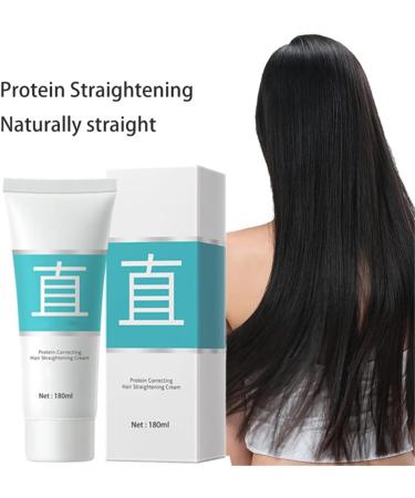 Protein Correcting Hair Straightening Cream Hair Straightening Treatment Cream For Curly Hair Nourishing Fast Smoothing Collagen Hair Straightener Cream For All Hair Types (3pcs) - Buy Online on GoSupps.com