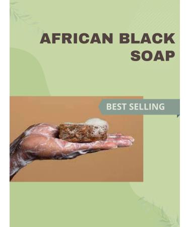 African black soap bar for Face Scrub Hair & Body Wash Natural with Shea butter Aids Eczema & Psoriasis Therapy Dry Skin Scar Removal Acne Blackhead and Pimples