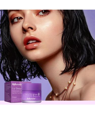 Buy Lip Sleeping Mask with Vitamin C - Nourishing Night Lip Mask for Hydration & Brightening - 0.7 Oz Grape Flavor - Buy Online on GoSupps.com