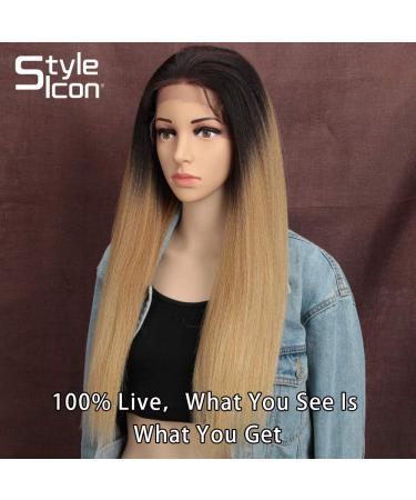 Buy Style Icon 60cm Lace Front Wig - Yaki Straight Synthetic Hair Heat-Resistant Free Part - International Shipping Available - Buy Online on GoSupps.com