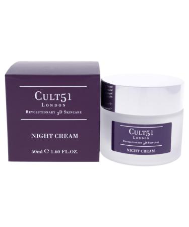 Cult51 Night Cream - Intensely Hydrating Moisturizer - Prevents Reduces Signs Of Aging And Visible Wrinkles - Experience Glowing Skin And Deep Hydration - Renewing Treatment Restores Face - 1.6 Oz 1.6 Ounce (Pack of 1)