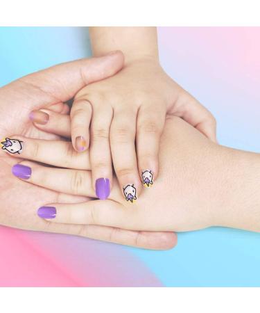 144pcs Kids Unicorn Press on Nails - Self-Adhesive Short Fake Nails Kit with Glue Tabs - Fun Nail Art for Girls - Buy Online on GoSupps.com