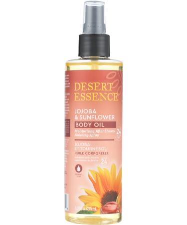 Desert Essence Jojoba & Sunflower Body Oil Spray Provides 24 Hour Moisture Vitamin Enriched Nurtures & Soothes Sensitive Skin Shea Butter Soft Radiant Skin 8.28 Fl Oz (Pack of 3)